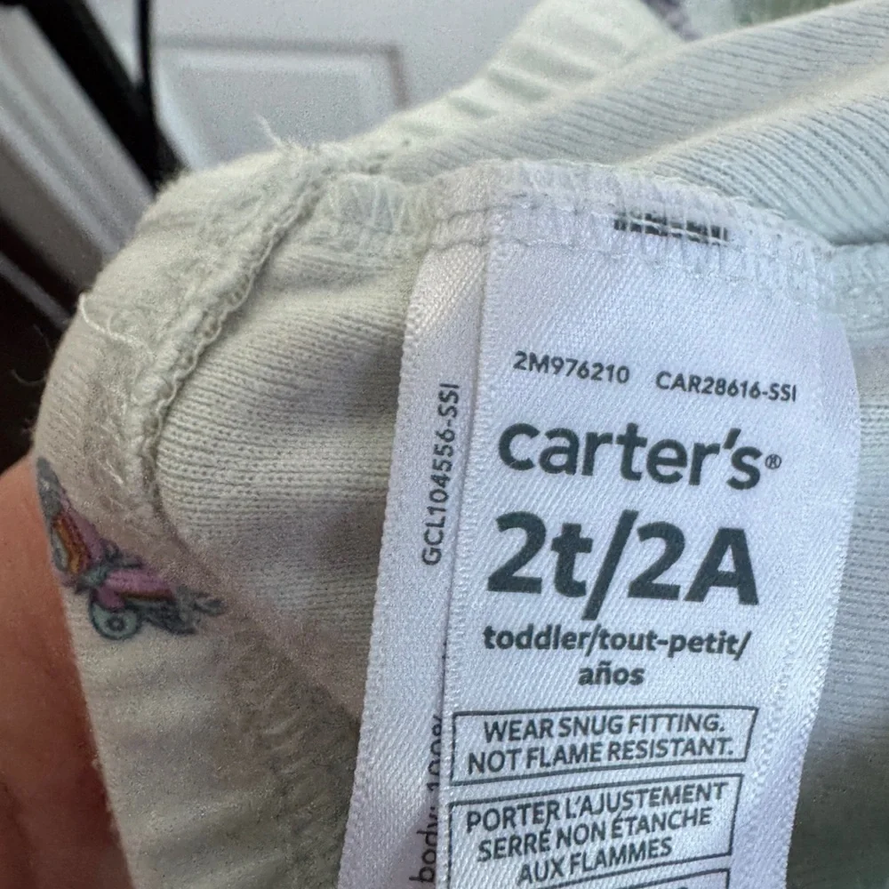 Carter’s 2T Girls Blue Butterfly Pajama Bottoms Shorts